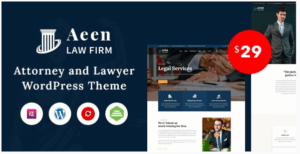 Aeen - Attorney and Lawyer WordPress Theme 1.8.5
