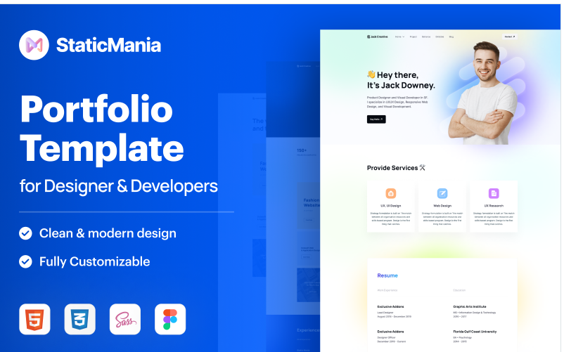 JackCreative – Personal Portfolio Bootstrap Website Template