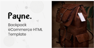 Payne - Backpack eCommerce HTML Template