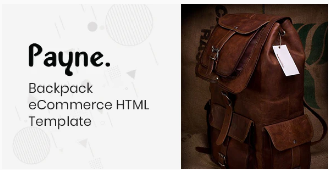 Payne - Backpack eCommerce HTML Template