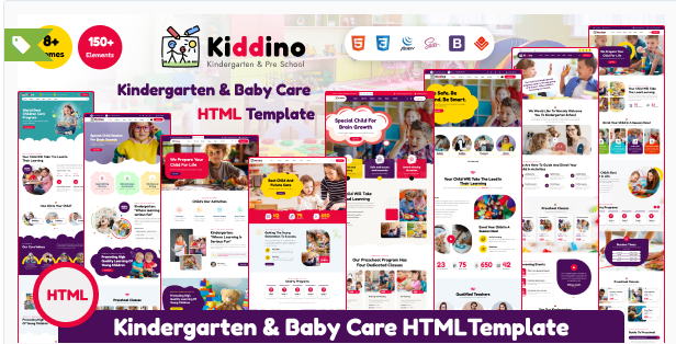 Kiddino - Kids, Children, School & Kindergarten HTML Template