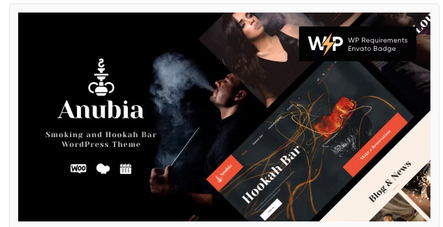 Anubia | Smoking and Hookah Bar WordPress Theme 1.0.13
