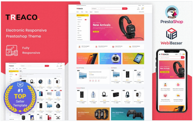 Treaco - Electronic Multipurpose Store PrestaShop Theme 1.0