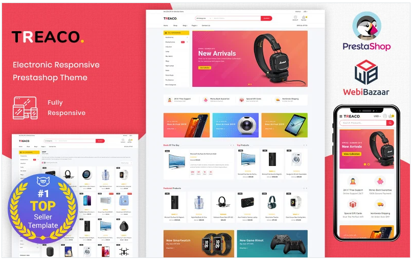 Treaco - Electronic Multipurpose Store PrestaShop Theme 1.0