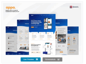Appa - Mobile App & Startup Elementor Template Kit