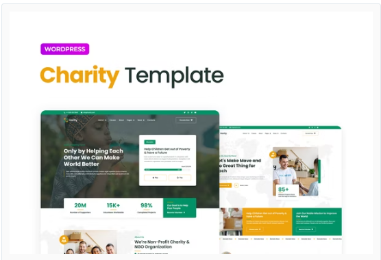 Harity – Fundraising Charity Elementor Template Kit