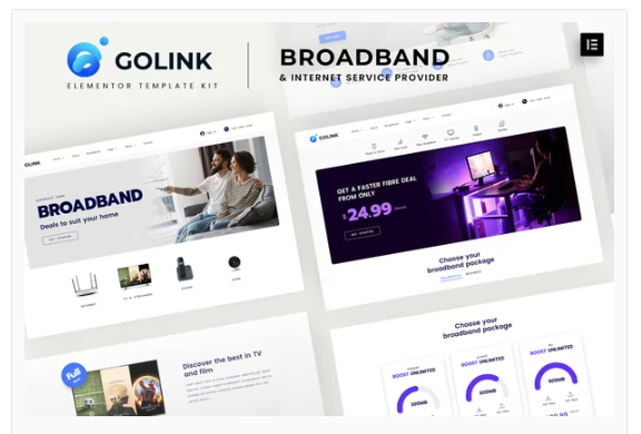 Golink - Broadband & Internet Service Provider Template Kit