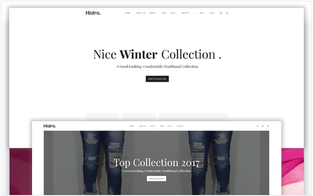 Hidro - Minimal eCommerce Website Template