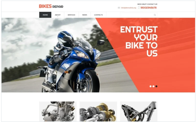 Bikes Repair - Motorcycles Repair & Service Responsive Clean HTML Website Template