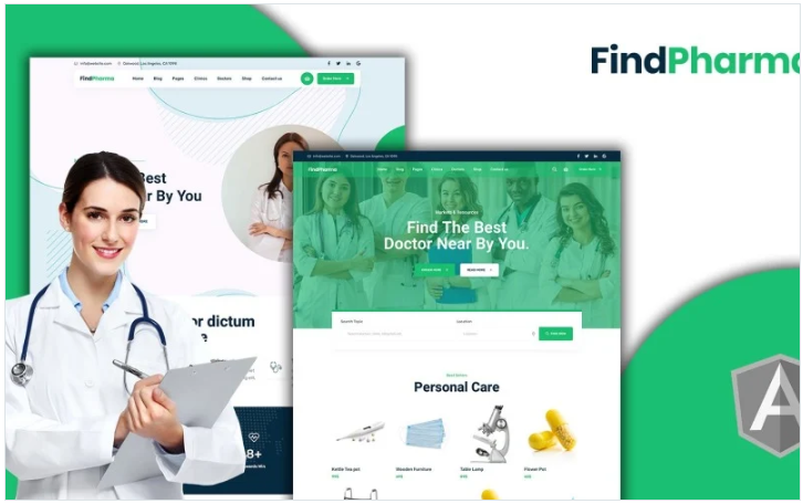 Find-Pharma Online Pharmacy & Medical Angular Js Website Template