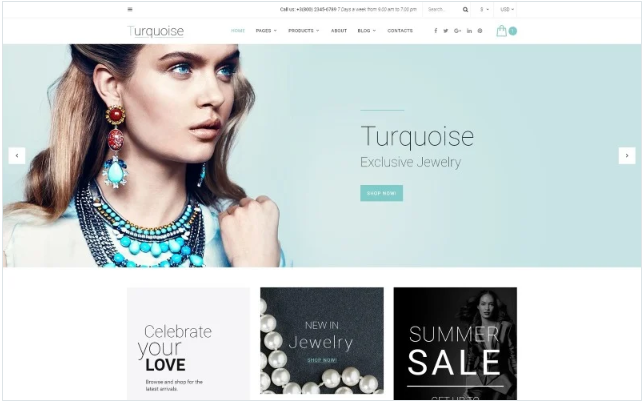 Turquoise Website Template