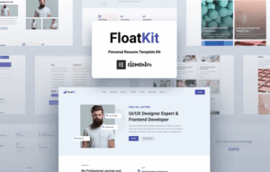 FloatKit - Personal Resume Elementor Template Kit