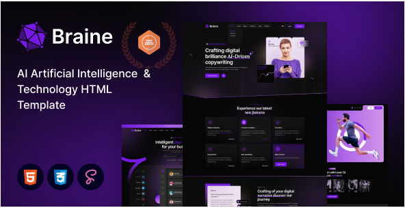 Braine - AI Artificial Intelligence Startup HTML Template