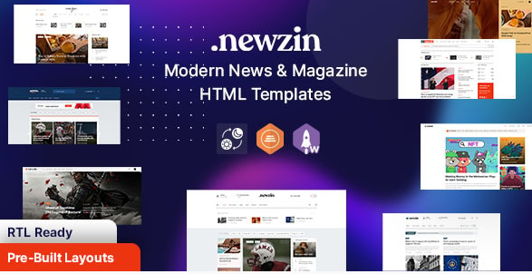 Newzin - Magazine & Newspaper HTML Template