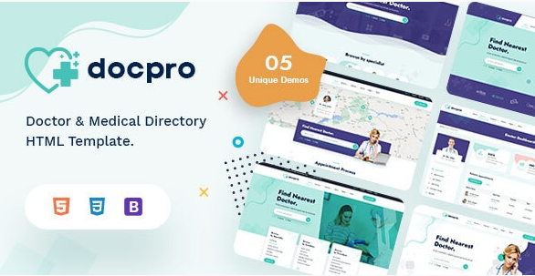 Docpro - Doctors directory and Book Online template