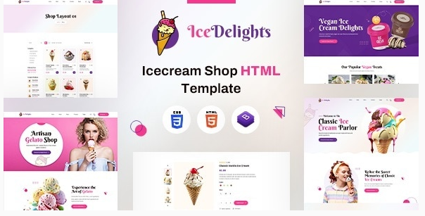 IceDelights | Ice Cream Shop HTML Template