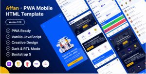 Affan - PWA Mobile HTML Template