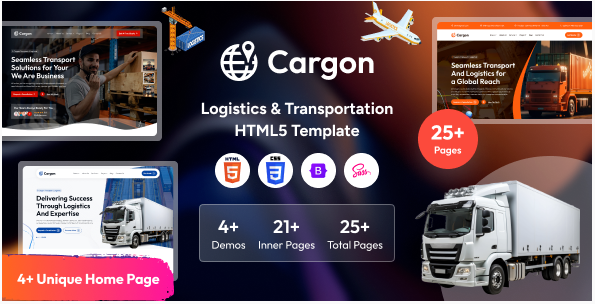 Cargon - Logistics, Cargo & Transportation HTML Template