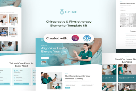 Spine - Chiropractic & Physiotherapy Elementor Template Kit 1.0
