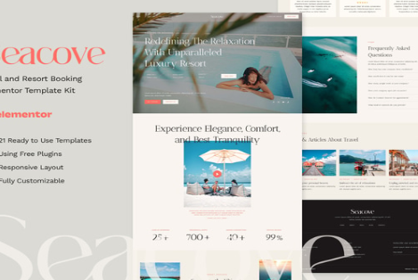 Seacove - Hotel and Resort Booking Elementor Template Kit 1.0