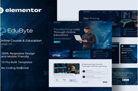 EduByte - IT Online Course & Education Elementor Template Kit 1.0