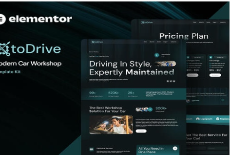 Otodrive - Modern Car Workshop Elementor Template Kit 1.0