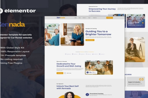 Xennada - Life Coach Elementor Template Kit 1.0