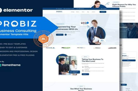 Probiz - Business Consulting Elementor Template Kit 1.0