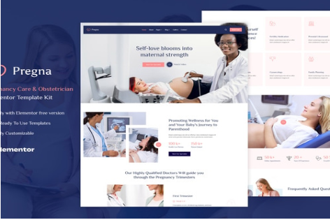 Pregna – Prenatal Care & Obstetrician Elementor Template Kit 1.0