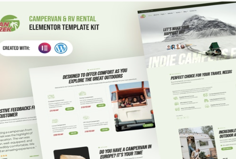 VanTrek - Campervan & RV Rental Elementor Pro Template Kit 1.0