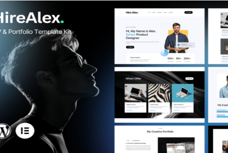HireAlex - CV & Portfolio Elementor Template Kit 1.0
