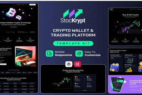 Stockrypt - Online Trading & Investment Elementor Template Kit 1.0