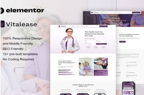 Vitalease - Health Care & Medical Elementor Template Kit 1.0