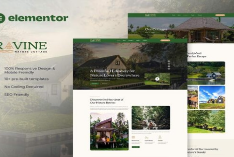 Ravine - Nature Cottage Elementor Template Kit 1.0