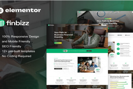 FinBizz - Finance & Investment Manager Elementor Template Kit 1.0