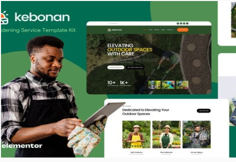 Kebonan - Landscape & Gardening Service Elementor Template Kit 1.0