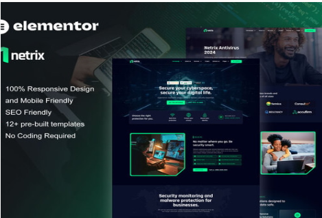 Netrix - Cyber Security Services Elementor Template Kit 1.0