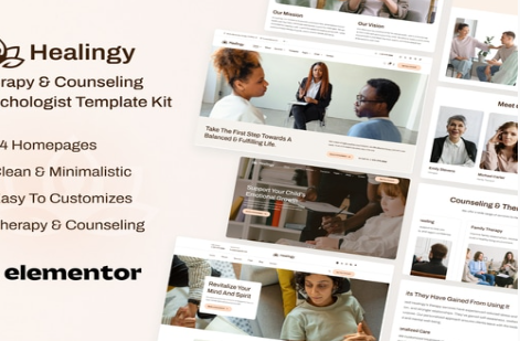 Healingy - Therapy & Counseling Psychologist Template Kit 1.0