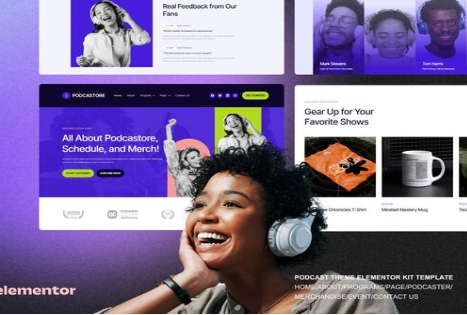 Podcastore - Podcast & Merch Store Elementor Kit 1.0