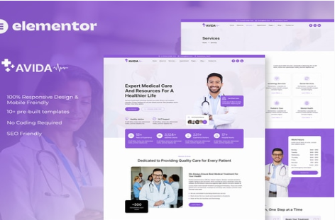 Avida - Health & Medical Elementor Template Kit 1.0