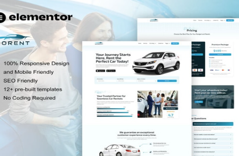 Morent - Car Rental Elementor Pro Template Kit 1.0