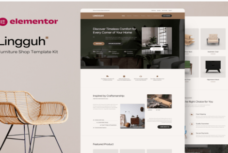 Lingguh - Furniture Ecommerce Elementor Template Kit 1.0