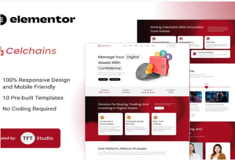 Celchains - Blockchain Crypto & DeFi Elementor Template Kit 1.0