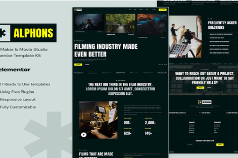 Alphons - Film Maker & Movie Studio Elementor Template Kit 1.0