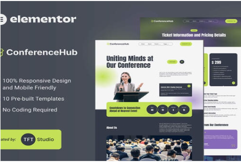 ConferenceHub - Professional Event Elementor Template Kit 1.0