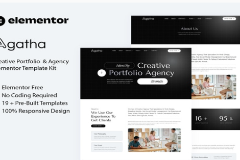 Agatha - Creative Portfolio & Agency Elementor Template Kit 1.0