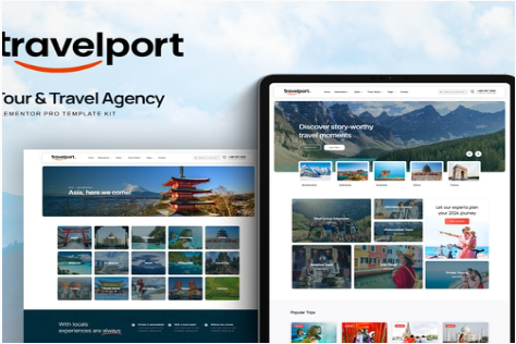 Travelport - Tour & Travel Agency Elementor Pro Template Kit 1.0