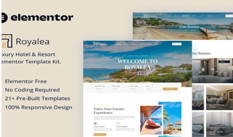 Royalea - Luxury Hotel & Resort Elementor Template Kit 1.0