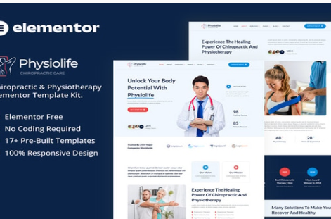 Physiolife - Chiropractic & Physiotherapy Elementor Template Kit 1.0