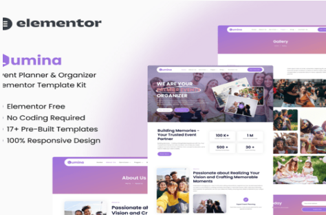 Lumina - Event Planner & Organizer Elementor Template Kit 1.0